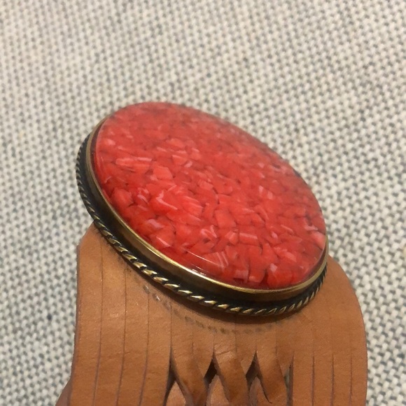 Boston proper brown leather belt with acrylic buckle - Picture 5 of 6